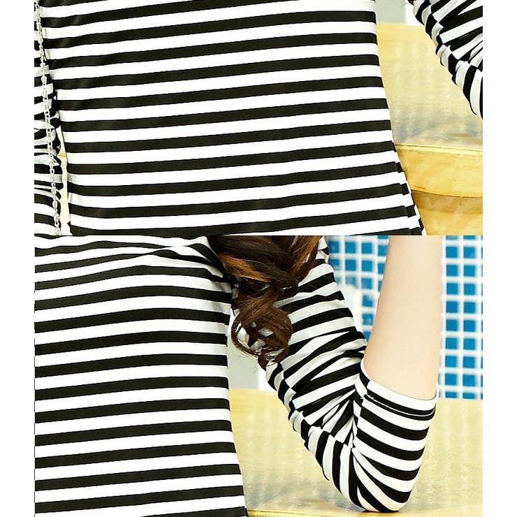 長袖Tシャツ レディース プルオーバーボーダー | PlusNao | 詳細画像6 