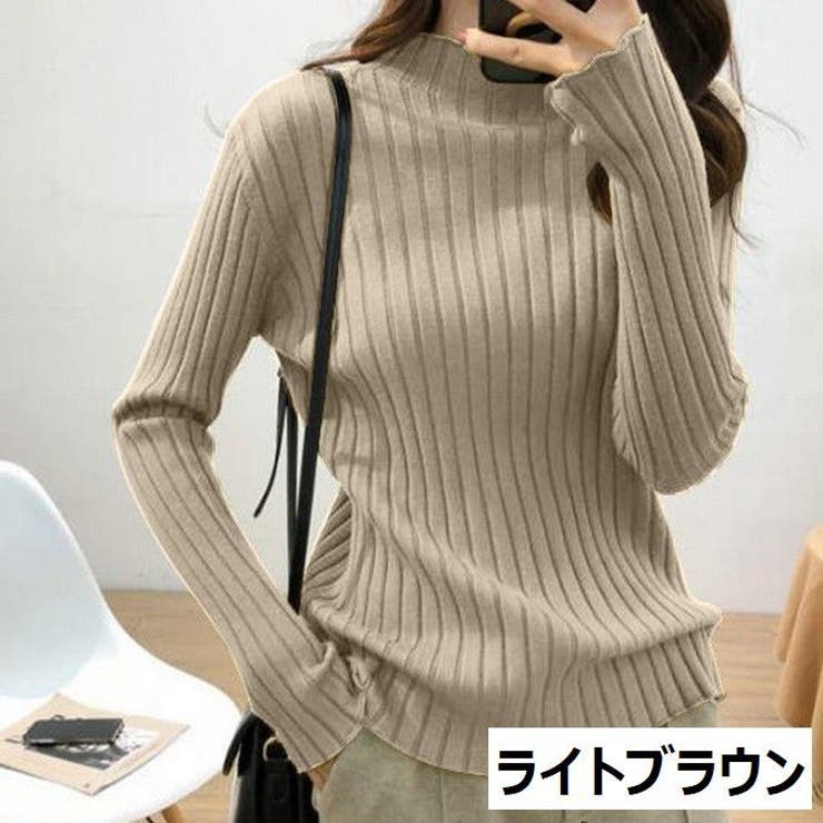 リブニット セーター ボトルネック | PlusNao | 詳細画像10 