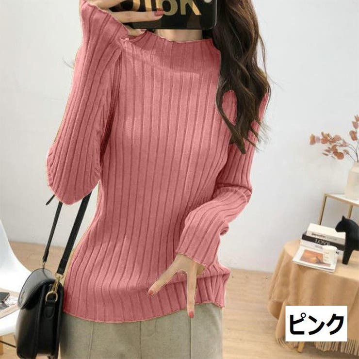 リブニット セーター ボトルネック | PlusNao | 詳細画像17 