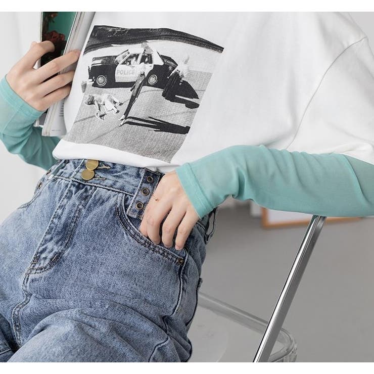 Tシャツ 長袖 ロングTシャツ | PlusNao | 詳細画像13 