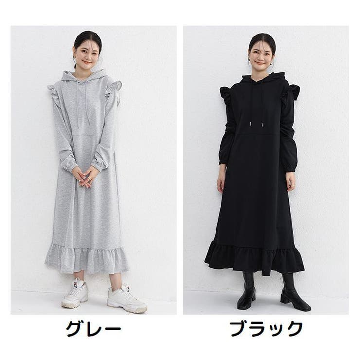 パーカーワンピース レディース フード付き | PlusNao | 詳細画像19 