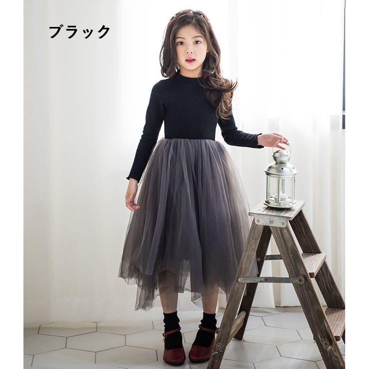 ドッキングワンピース チュール 切り替え | PlusNao | 詳細画像16 