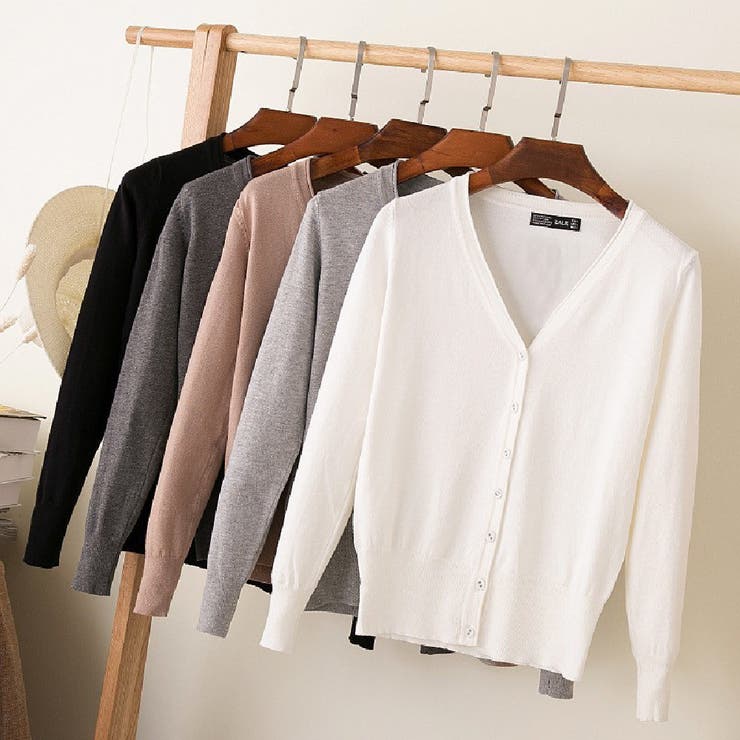 Vネックカーディガン レディース トップス | PlusNao | 詳細画像2 