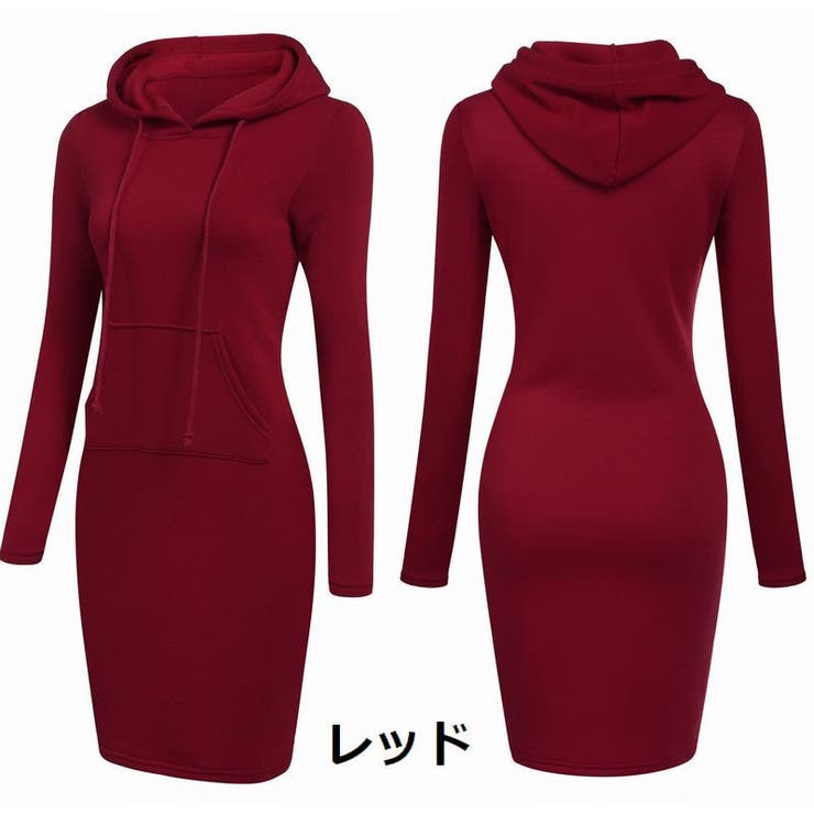 タイトワンピース パーカーワンピース 長袖 | PlusNao | 詳細画像3 