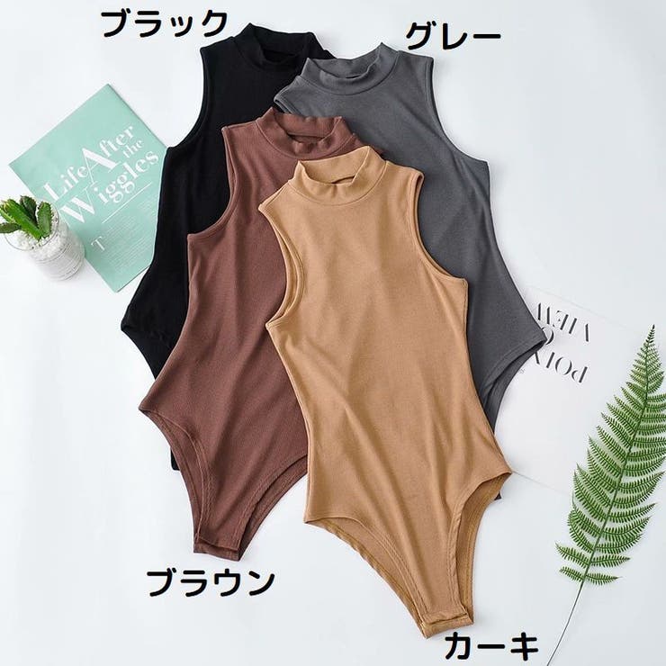 ノースリーブカットソー ボディスーツ レディース[品番