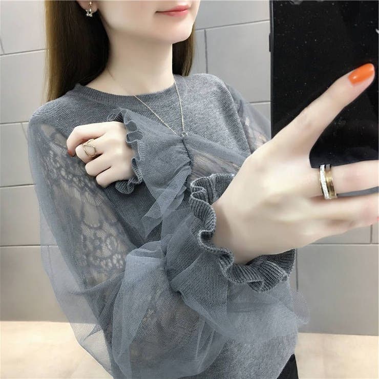 長袖ニットソー レディース 大きいサイズ | PlusNao | 詳細画像4 