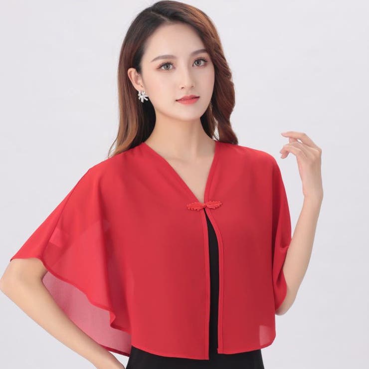 シフォンカーディガン ショール ボレロ | PlusNao | 詳細画像2 