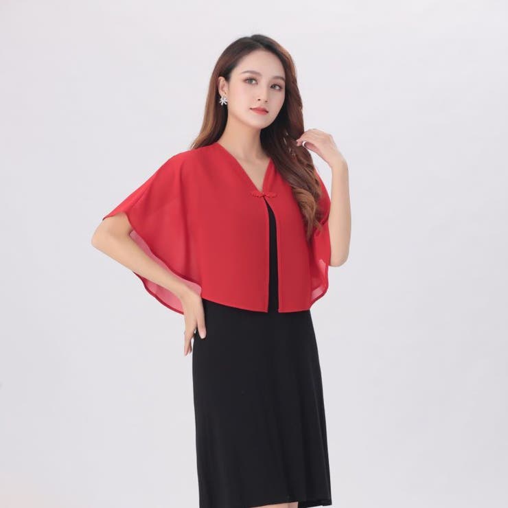 シフォンカーディガン ショール ボレロ | PlusNao | 詳細画像3 