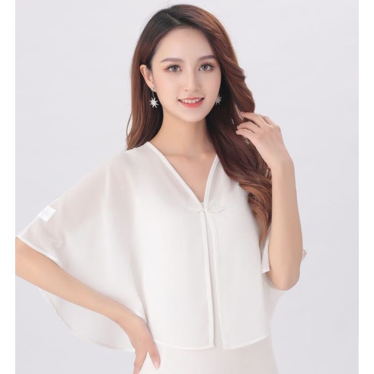 シフォンカーディガン ショール ボレロ | PlusNao | 詳細画像8 