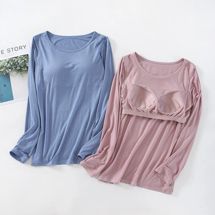 カットソー 長袖 カップ付き | PlusNao | 詳細画像2 