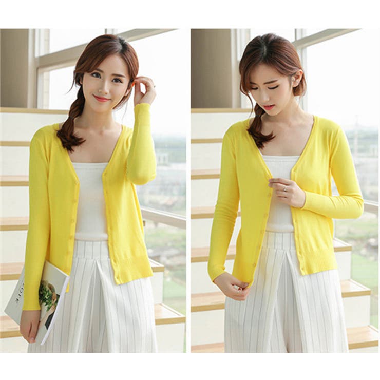 カーディガン Vネック 長袖 | PlusNao | 詳細画像2 