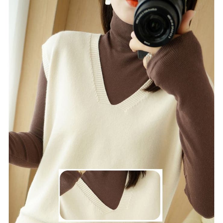 ベスト ニットノースリーブ 袖なし | PlusNao | 詳細画像12 