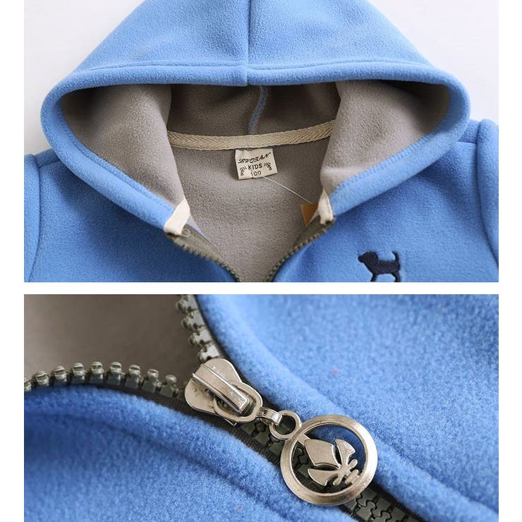 ジップアップパーカー フリース トップス | PlusNao | 詳細画像9 