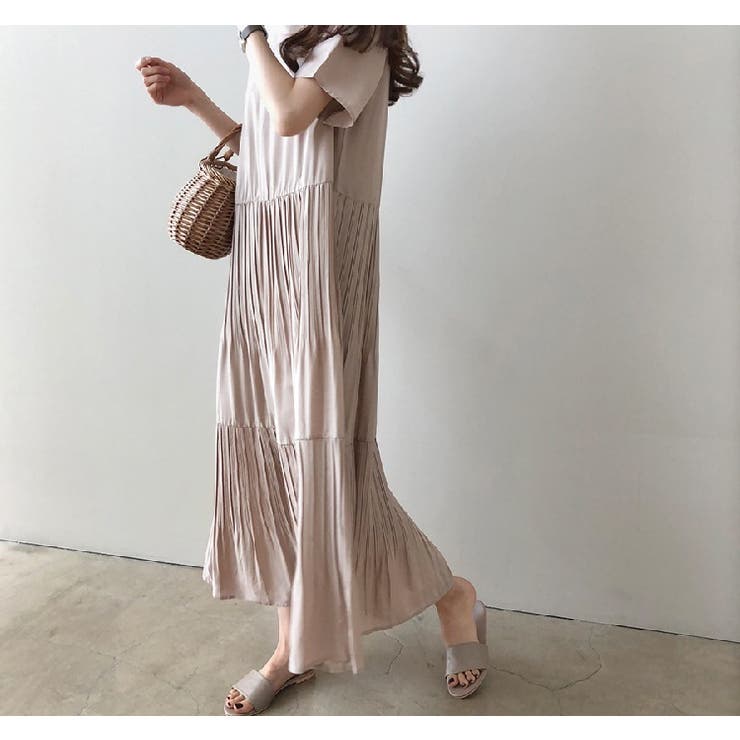 ティアードワンピース マキシワンピ レディース | PlusNao | 詳細画像4 