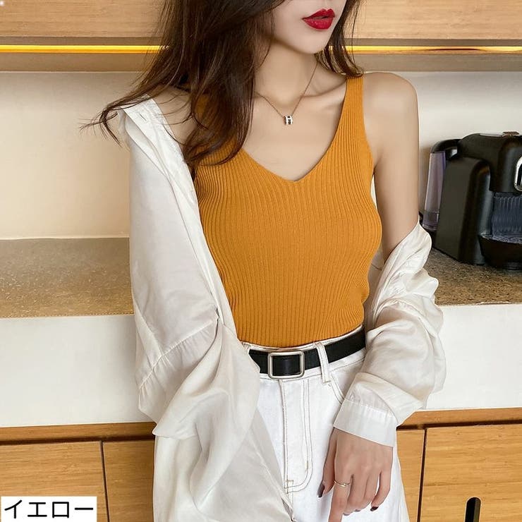 タンクトップ ノースリーブ リブ生地 | PlusNao | 詳細画像14 