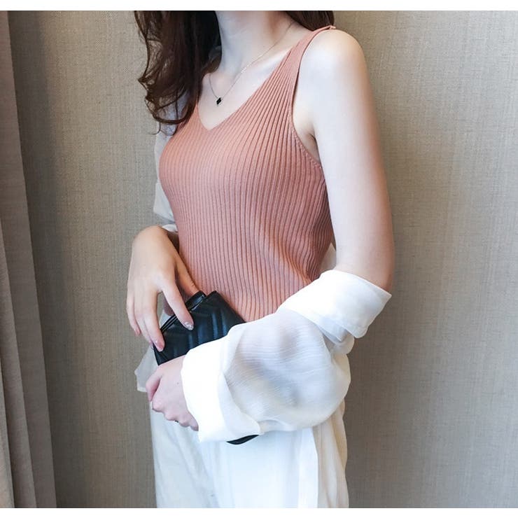 タンクトップ ノースリーブ リブ生地 | PlusNao | 詳細画像4 