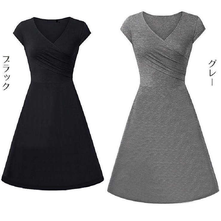 カシュクールワンピース 半袖 フレア | PlusNao | 詳細画像12 