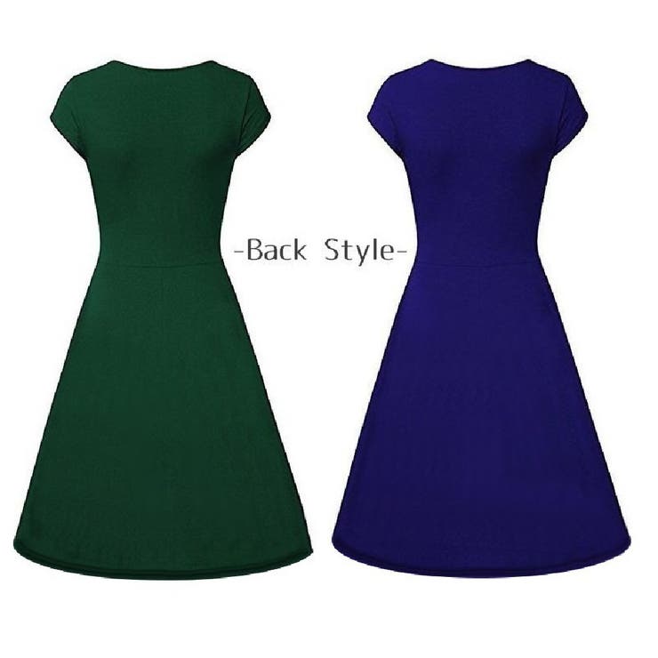 カシュクールワンピース 半袖 フレア | PlusNao | 詳細画像5 