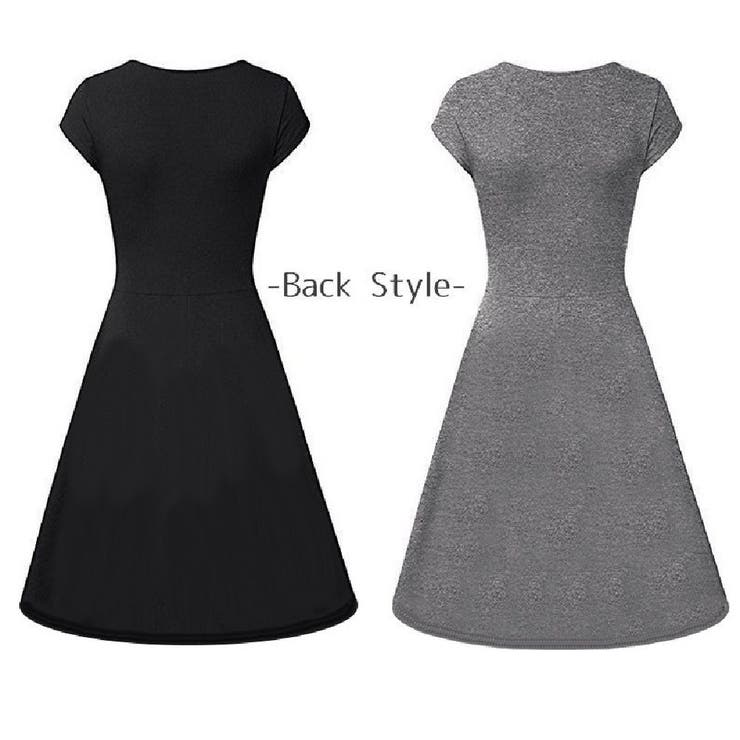 カシュクールワンピース 半袖 フレア | PlusNao | 詳細画像6 