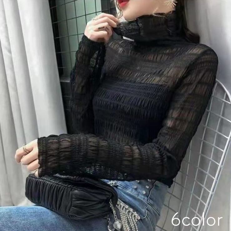 ブラウス シアートップス シアーシャツ | PlusNao | 詳細画像1 