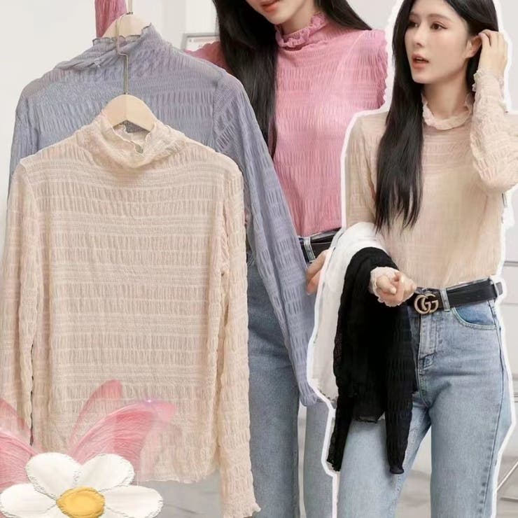 ブラウス シアートップス シアーシャツ | PlusNao | 詳細画像2 