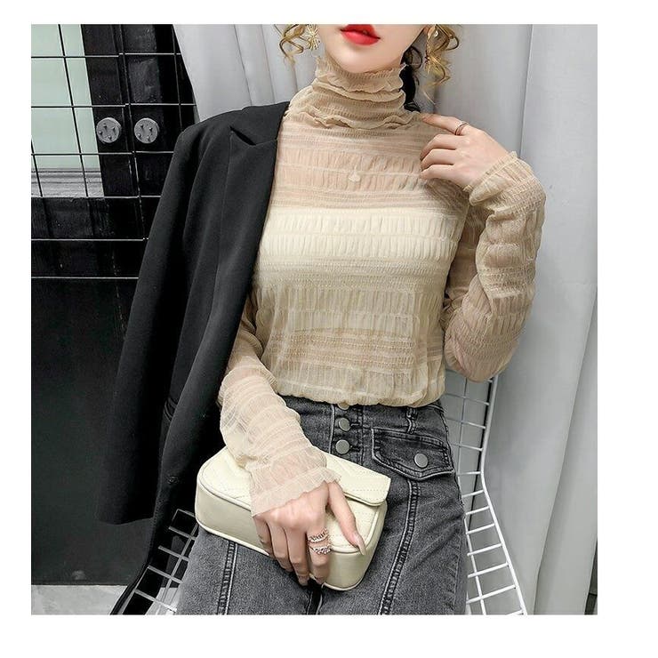 ブラウス シアートップス シアーシャツ | PlusNao | 詳細画像6 