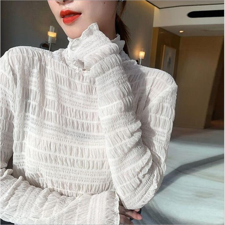 ブラウス シアートップス シアーシャツ | PlusNao | 詳細画像7 