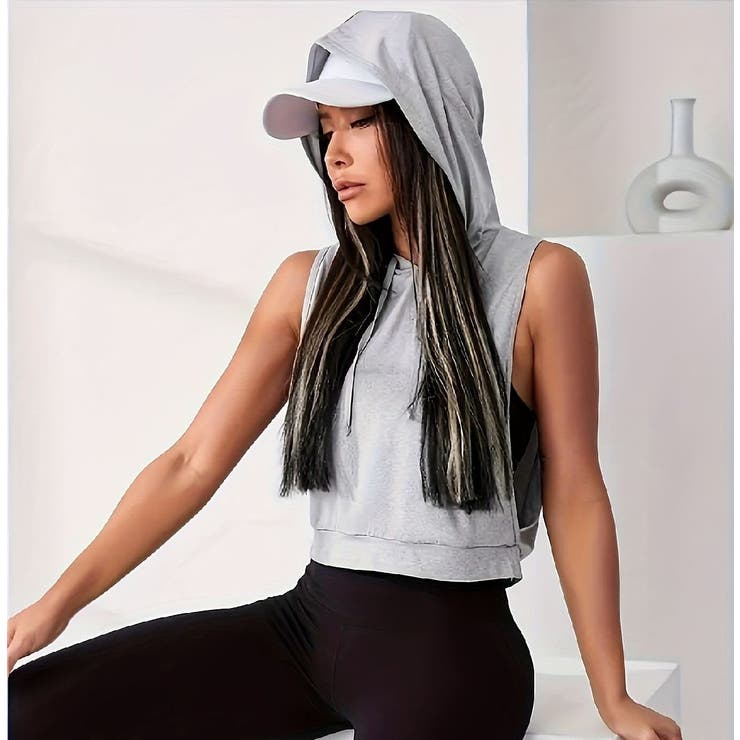 ノースリーブパーカー レディース トップス | PlusNao | 詳細画像2 