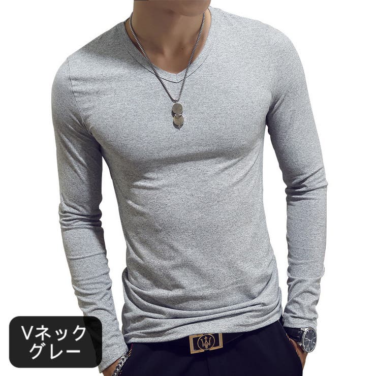 Tシャツ 長袖 Vネック | PlusNao | 詳細画像6 