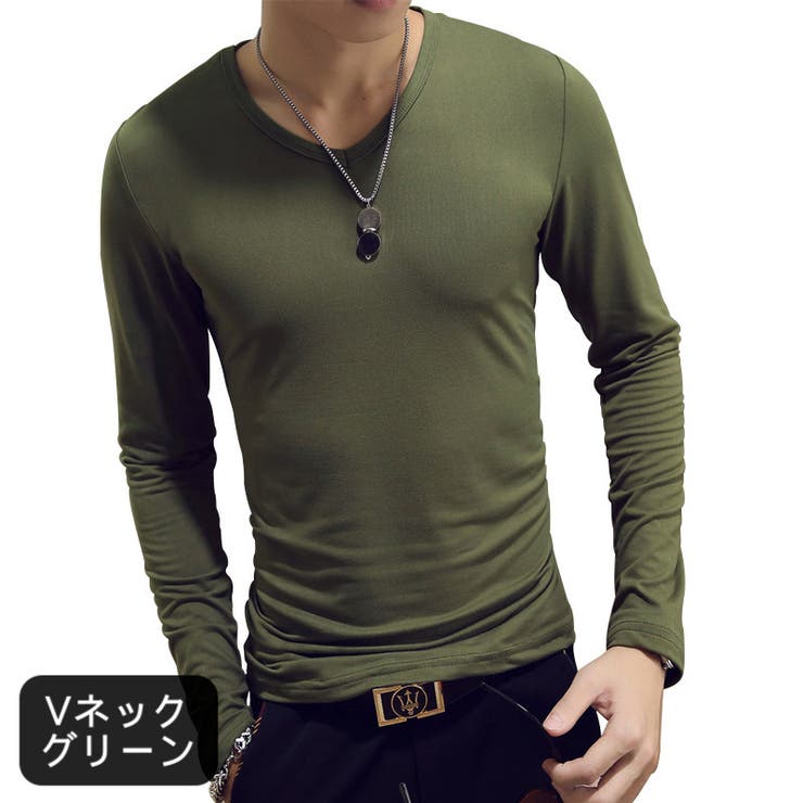 Tシャツ 長袖 Vネック | PlusNao | 詳細画像8 