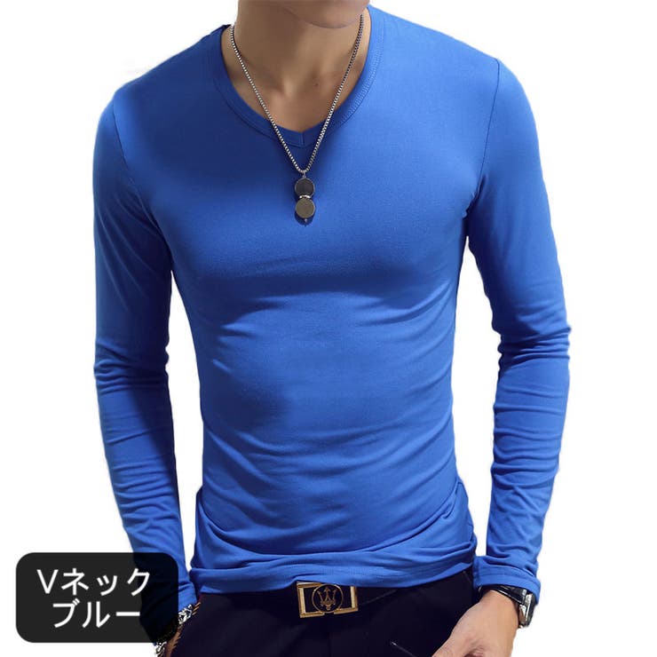 Tシャツ 長袖 Vネック | PlusNao | 詳細画像9 