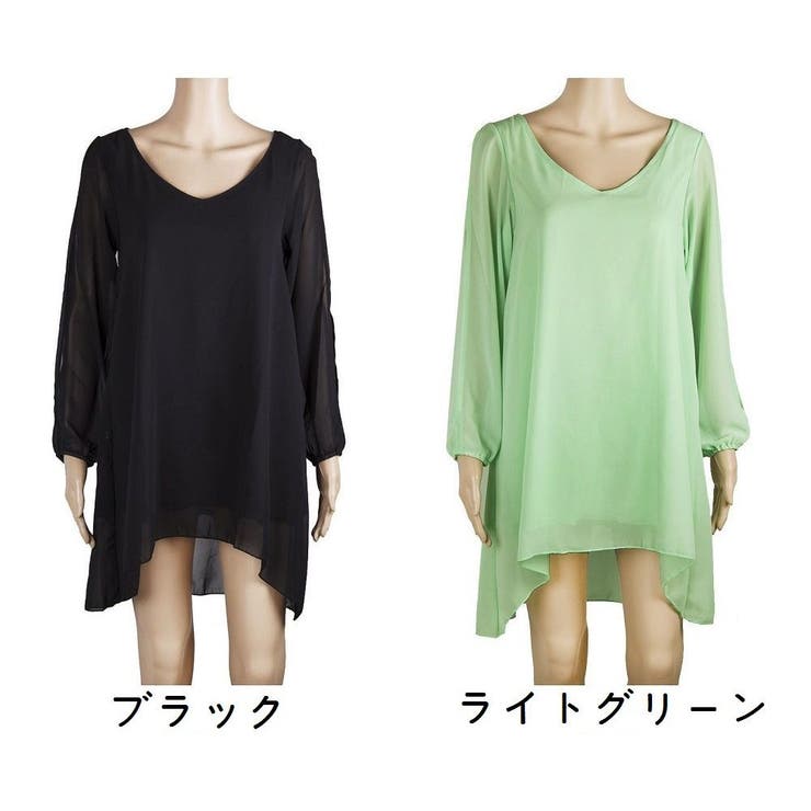 チュニックワンピース スリットスリーブ レディース | PlusNao | 詳細画像12 