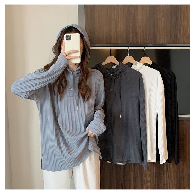 長袖パーカー レディース 大きいサイズ | PlusNao | 詳細画像7 