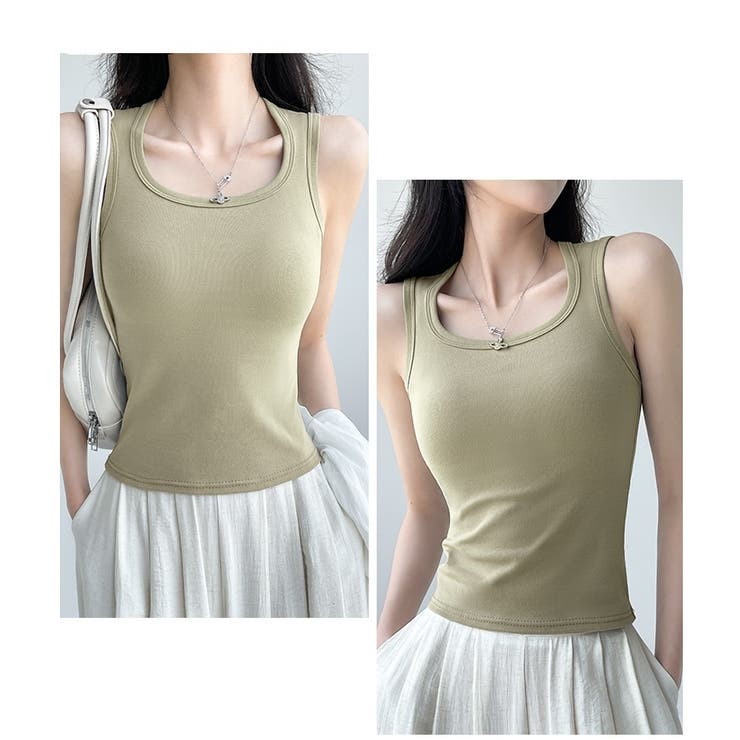 タンクトップ レディース ラウンドネック | PlusNao | 詳細画像13 