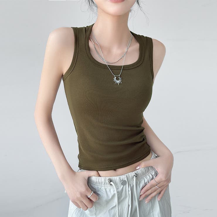 タンクトップ レディース ラウンドネック | PlusNao | 詳細画像14 