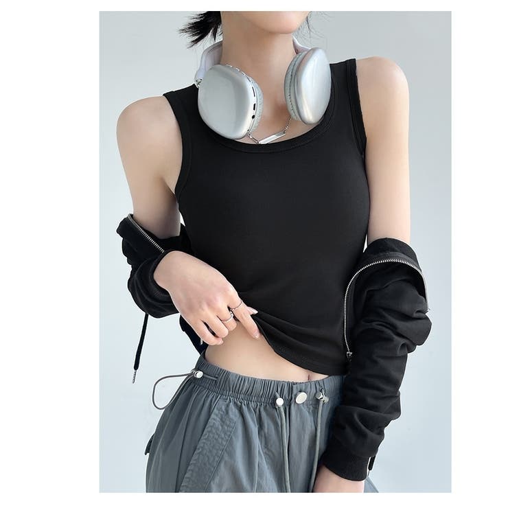 タンクトップ レディース ラウンドネック | PlusNao | 詳細画像2 