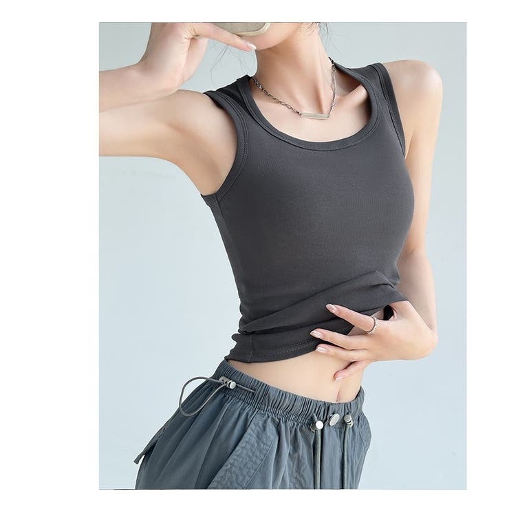 タンクトップ レディース ラウンドネック | PlusNao | 詳細画像3 