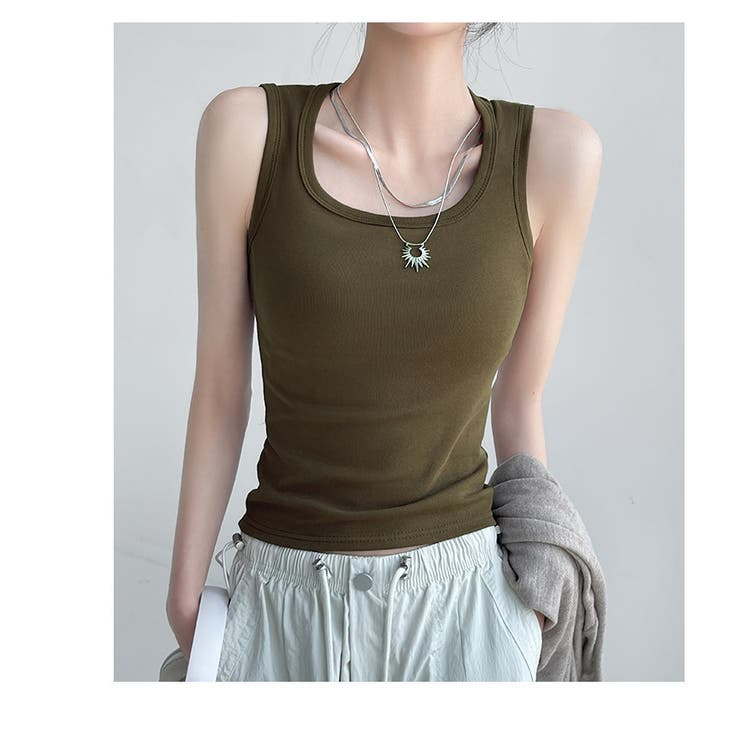 タンクトップ レディース ラウンドネック | PlusNao | 詳細画像7 