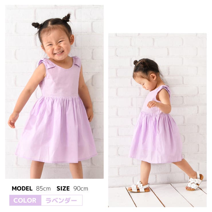 ワンピース ノースリーブワンピース 肩リボン | PlusNao | 詳細画像7 