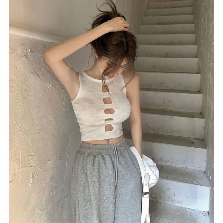 タンクトップ ニット ショート丈 | PlusNao | 詳細画像2 