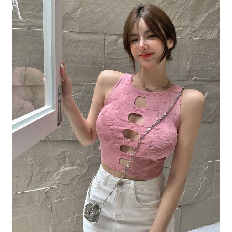 タンクトップ ニット ショート丈 | PlusNao | 詳細画像7 