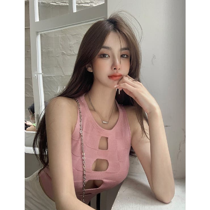 タンクトップ ニット ショート丈 | PlusNao | 詳細画像8 