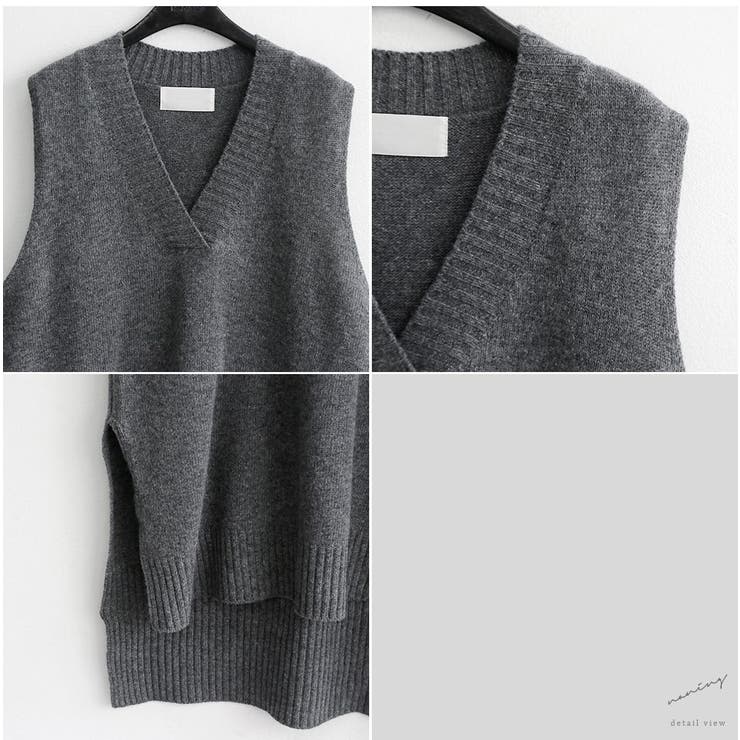 ニットベスト レディース ジレ | PlusNao | 詳細画像8 