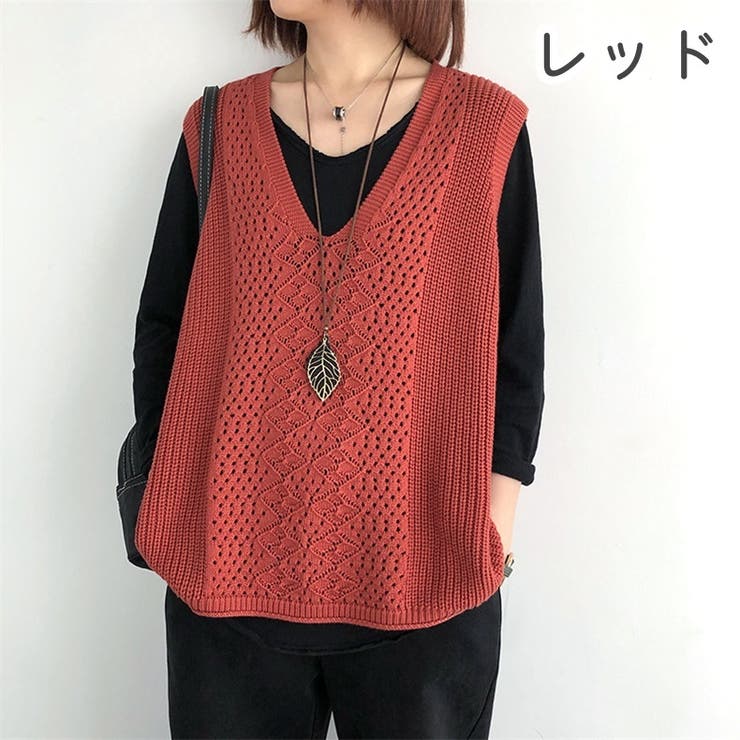 ニットベスト トップス レディース | PlusNao | 詳細画像13 