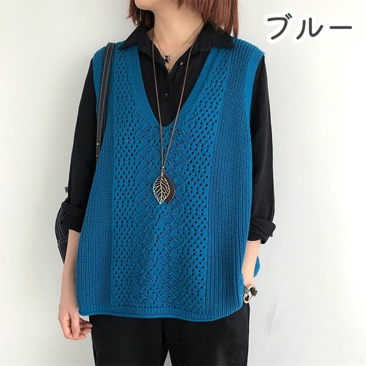 ニットベスト トップス レディース | PlusNao | 詳細画像18 