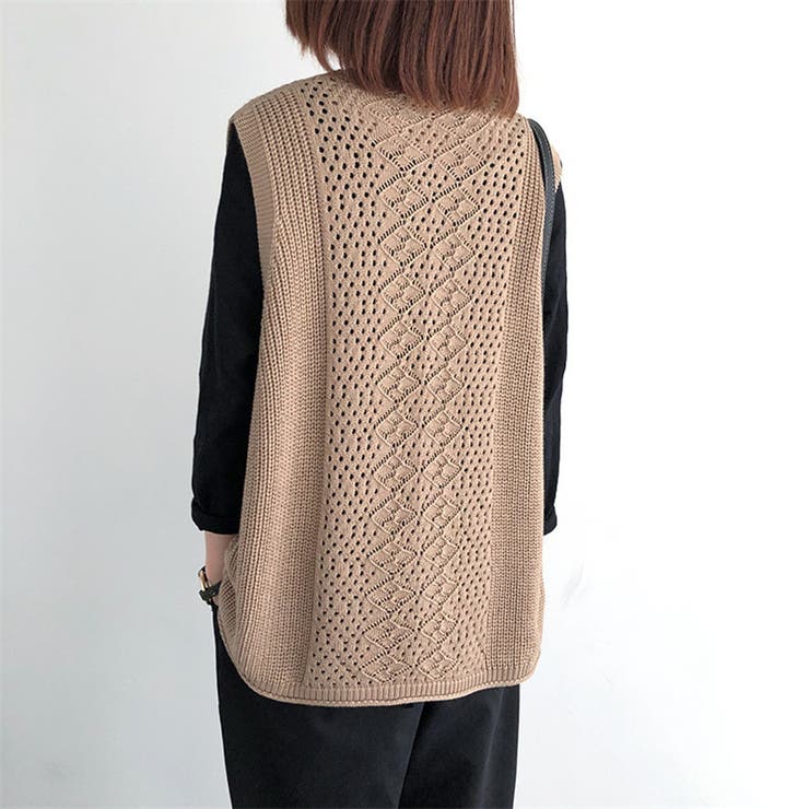 ニットベスト トップス レディース | PlusNao | 詳細画像3 