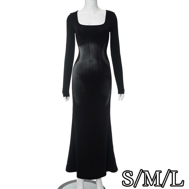 ロングワンピース ワンピース タイト | PlusNao | 詳細画像1 