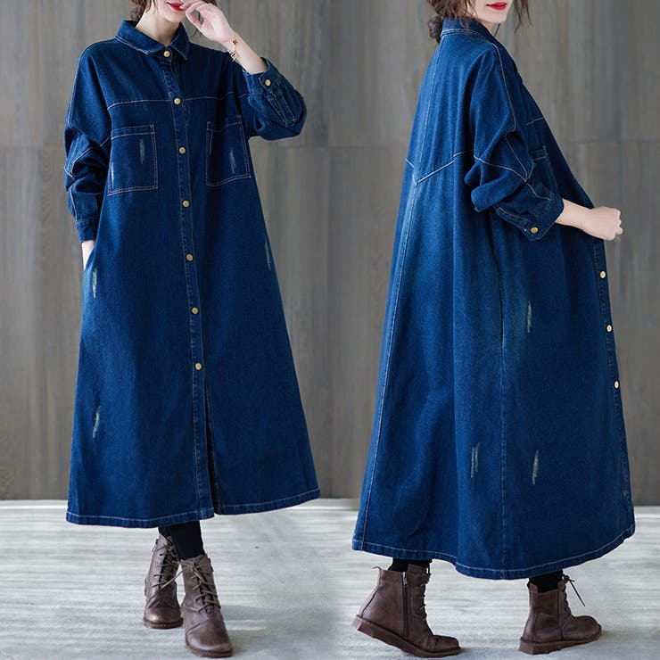 Aラインワンピース レディース ロング丈 | PlusNao | 詳細画像13 