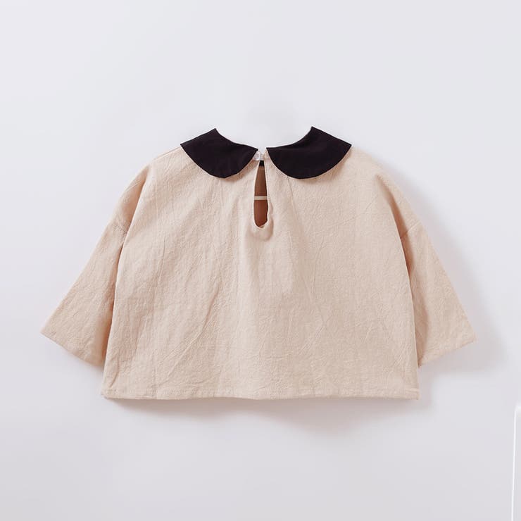 プルオーバーブラウス 7分袖ブラウス スモック | PlusNao | 詳細画像3 