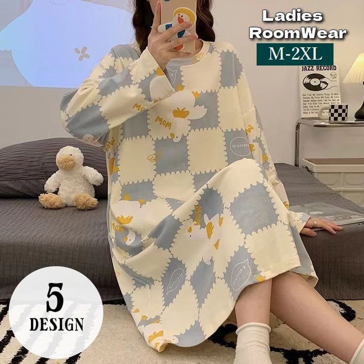 ルームウェア ワンピース 長袖 | PlusNao | 詳細画像1 